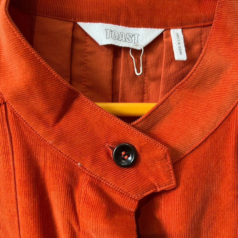 Toast open-collar needle cord shirt dress